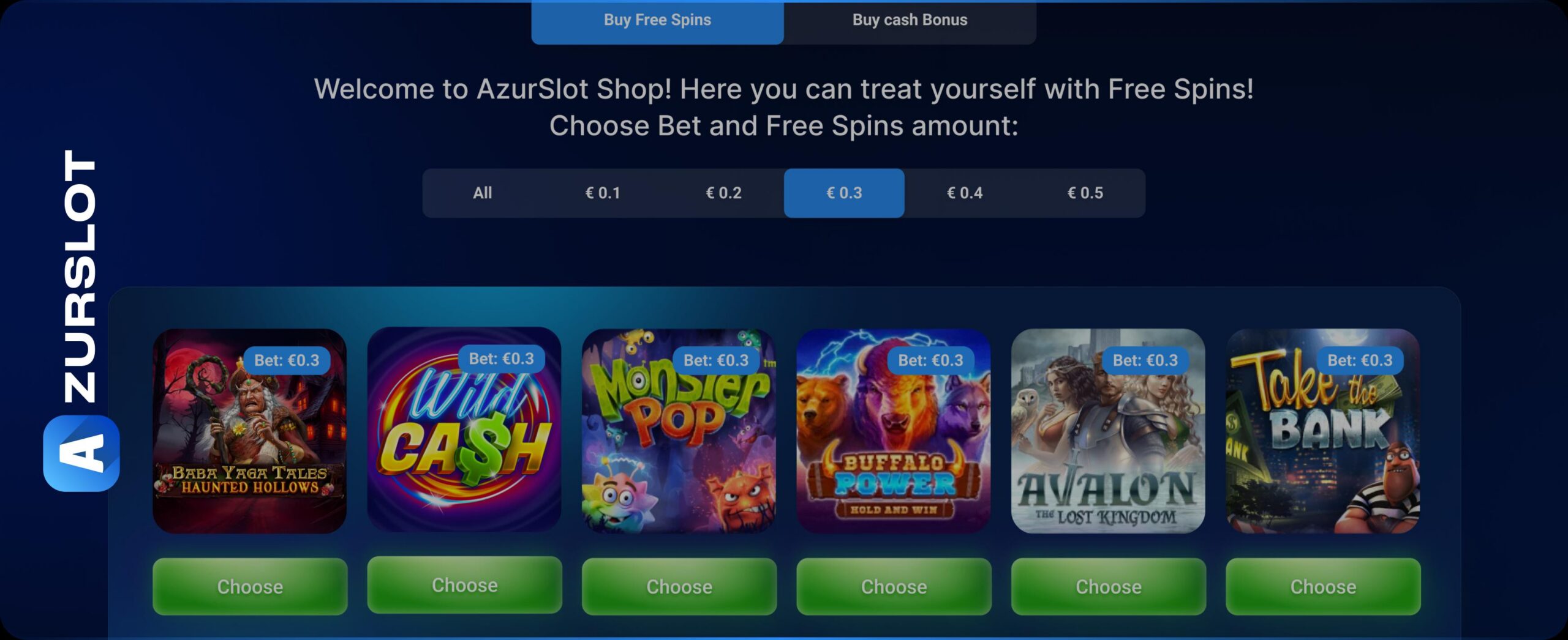 Azur Slot Casino-Plattform